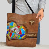 Nursing Is A Work Of Heart - Personalized Nurse Tote Bag
