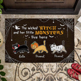 The Wicked Witch Funny Halloween - Cat Personalized Doormat 082021