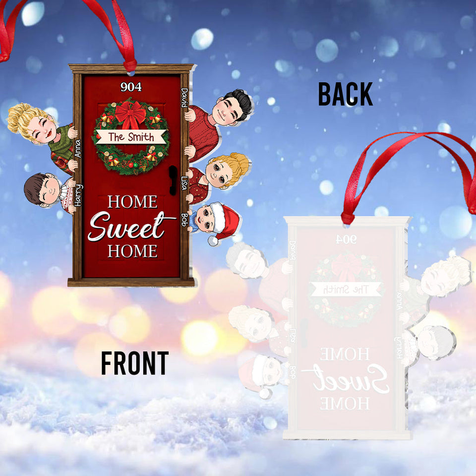 Home Sweet Home - Personalized Family Ornament