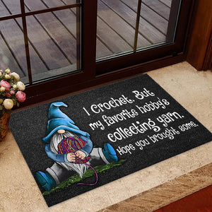 I Crochet Coir Pattern Print Doormat