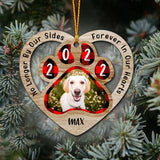 No Longer By Our Sides Forever In Our Hearts - Dog gift for who lose dog - Personalized Ornament