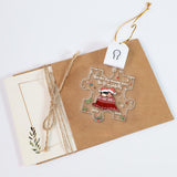 You Are My Missing Piece - Personalized Christmas Couple Shaped Led Acrylic Ornament