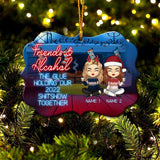 Friends & Alcohol The Glue Holding Shitshow Together - Personalized Bestie Ornament (Printed On Both Sides)