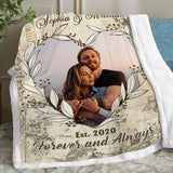 Forever And Always - Personalized Couple Blanket