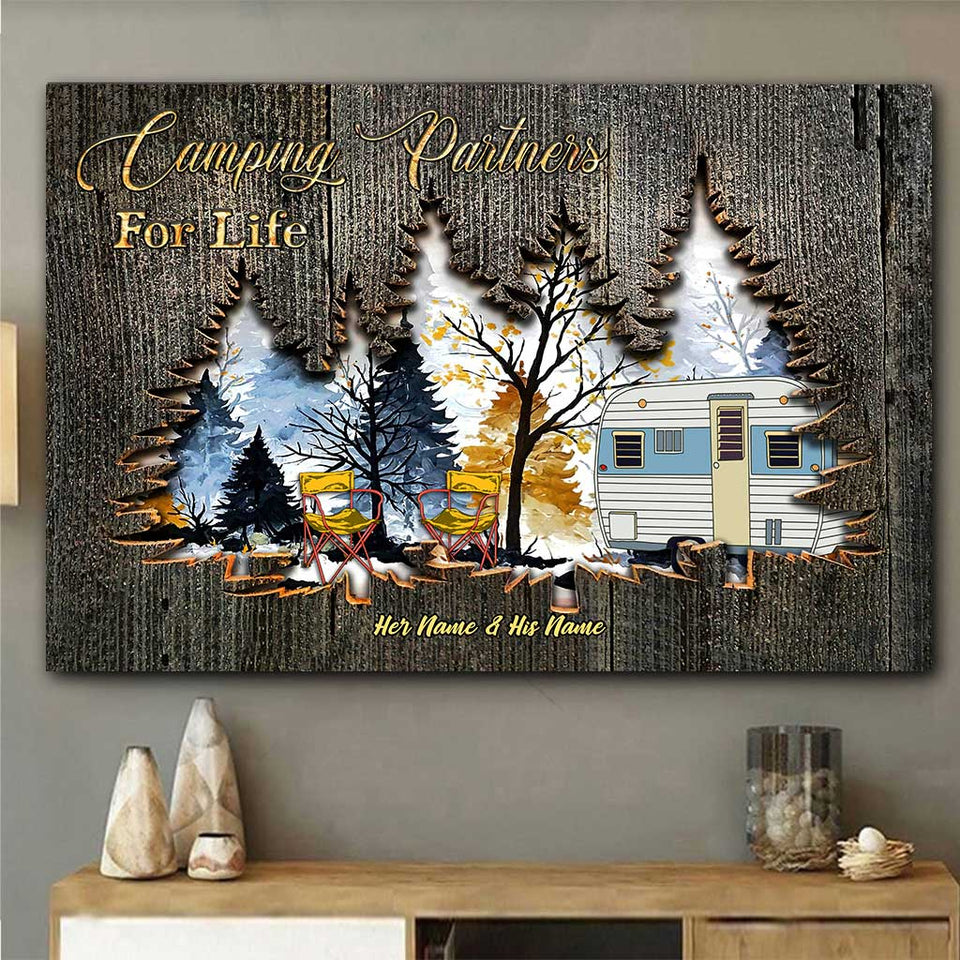 Camping Partners For Life - Personalized Couple Poster
