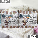 The Best Days Are Spent Camping With You - Personalized Couple Camping Throw Pillow