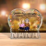 Grandma And Granddaughter - Personalized Mother's Day Grandma Custom Shaped Acrylic Plaque