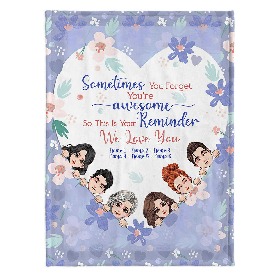You Are Awesome - Gift for mom, grandma - Personalized Blanket
