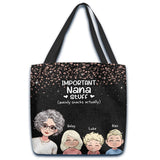 Important Nana Stuff - Personalized Mother's Day Grandma Tote Bag
