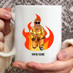 Firefighter Dad The Myth The Legend - Personalized Father's Day Mug