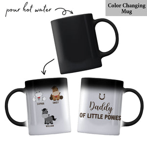 Daddy's Little Ponies - Horse gift for dad,grandpa, husband, him - Personalized Mug
