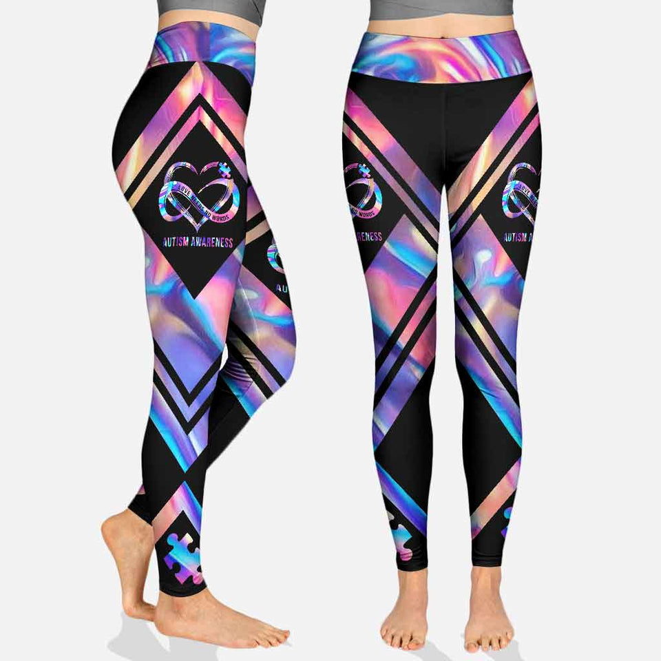 L'amour n'a pas besoin de mots - Leggings de sensibilisation à l'autisme