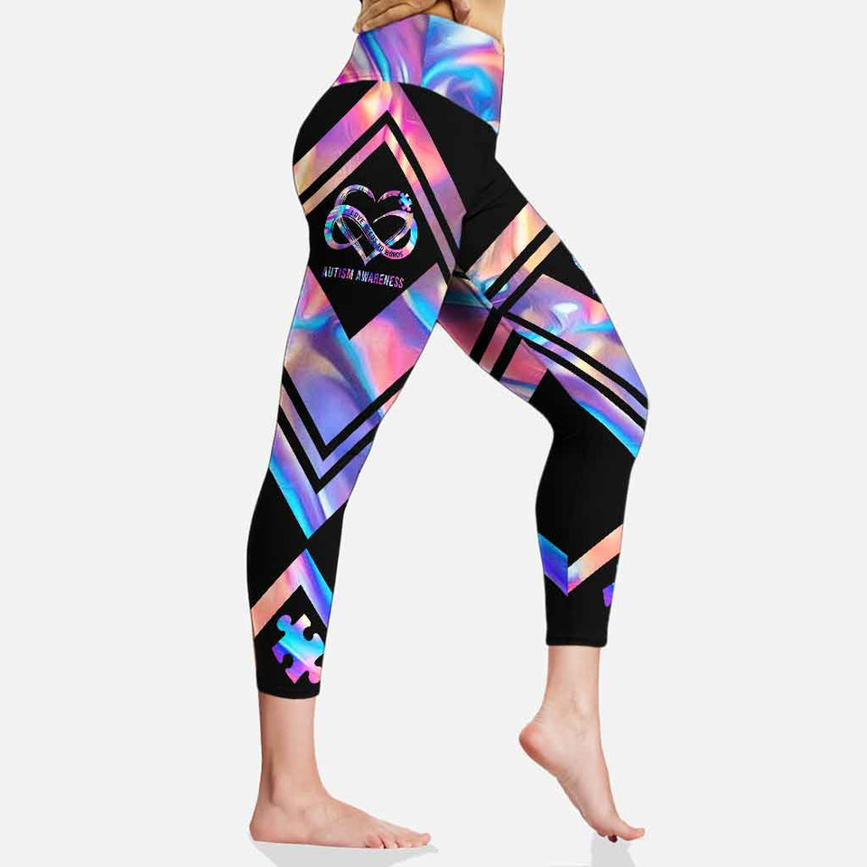 L'amour n'a pas besoin de mots - Leggings de sensibilisation à l'autisme