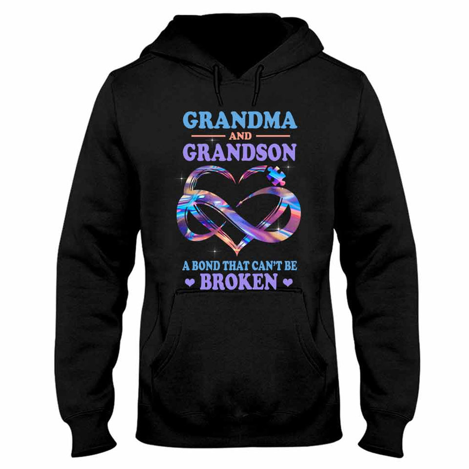 T-shirt et sweat à capuche personnalisés « Grand-mère et petit-fils » pour la sensibilisation à l’autisme