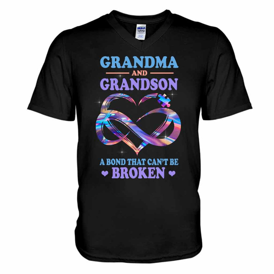 T-shirt et sweat à capuche personnalisés « Grand-mère et petit-fils » pour la sensibilisation à l’autisme
