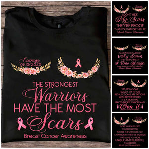 Breast Cancer Awareness Scars - Personalized T-shirt and Hoodie