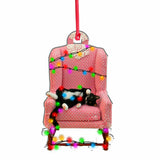 Sleepy Kitty Purr Purr Purr - Christmas Cat Ornament (Printed On Both Sides)