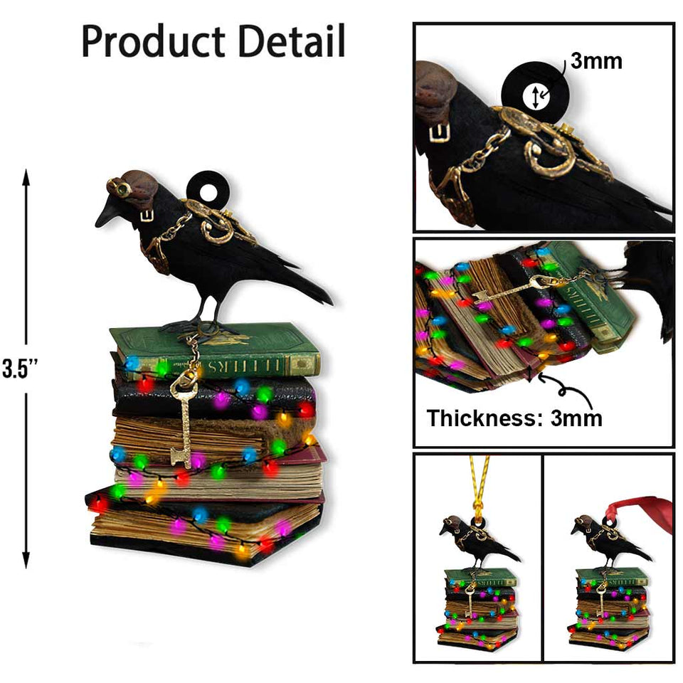 Knowledge Keeper - Christmas Book Ornament (Printed On Both Sides)