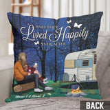 Camping Couple - Personalized Throw Pillow