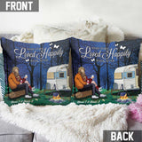 Camping Couple - Personalized Throw Pillow