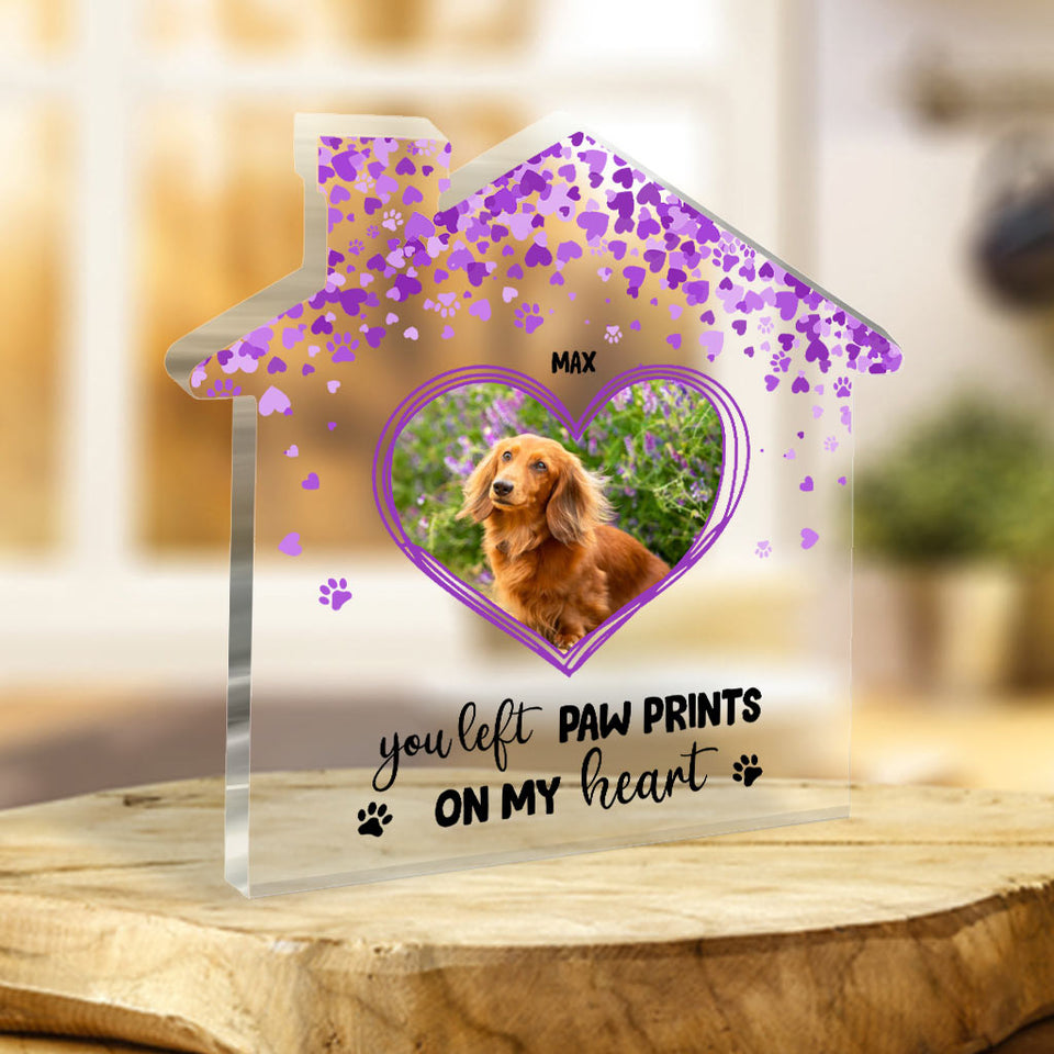Forever In My Heart - Personalized Dog Custom Shaped Acrylic Plaque