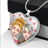 Love Is Forever - Personalized Mother's Day Mother Heart Pendant Necklace