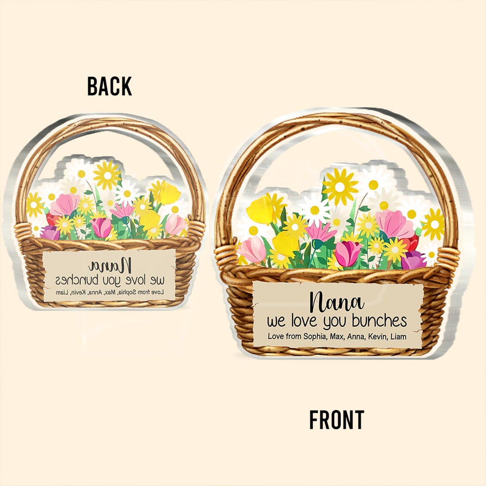Nana We Love You - Personalized Mother's Day Grandma Custom Shaped Acrylic Plaque