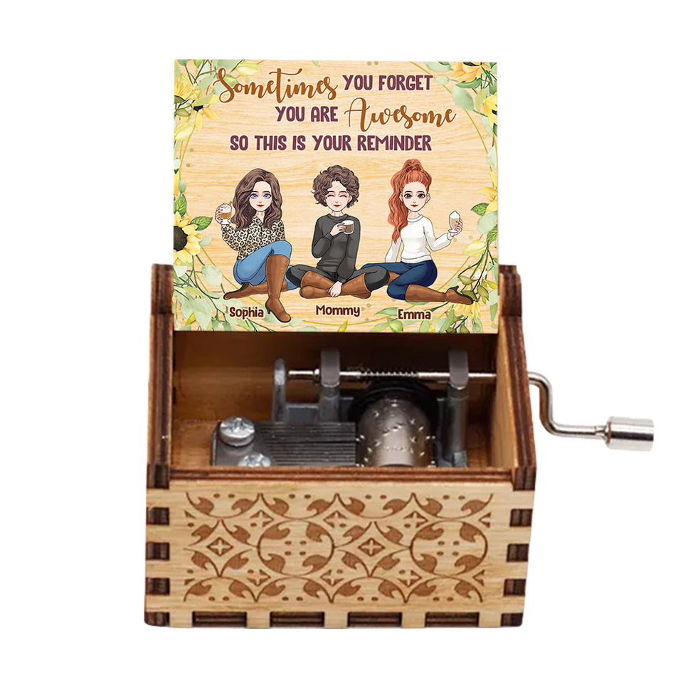 Sometimes You Forget - Personalized Mother's Day Mother Hand Crank Music Box
