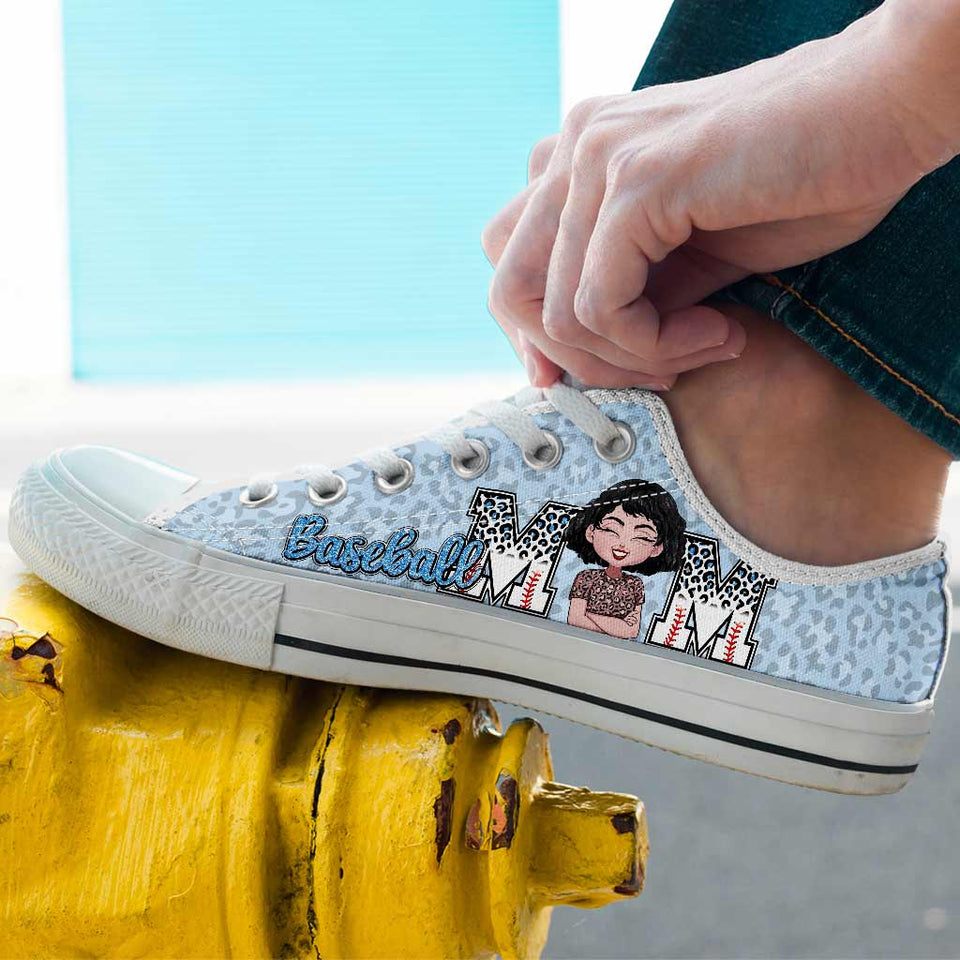 Baseball Mom - Personalized Baseball Low Top Shoes