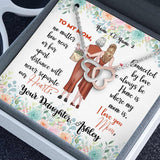 Mother And Daughter - Personalized Mother Two Hearts Necklace
