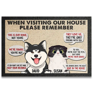 Remember When Visiting Our House - Personalized Dog Doormat