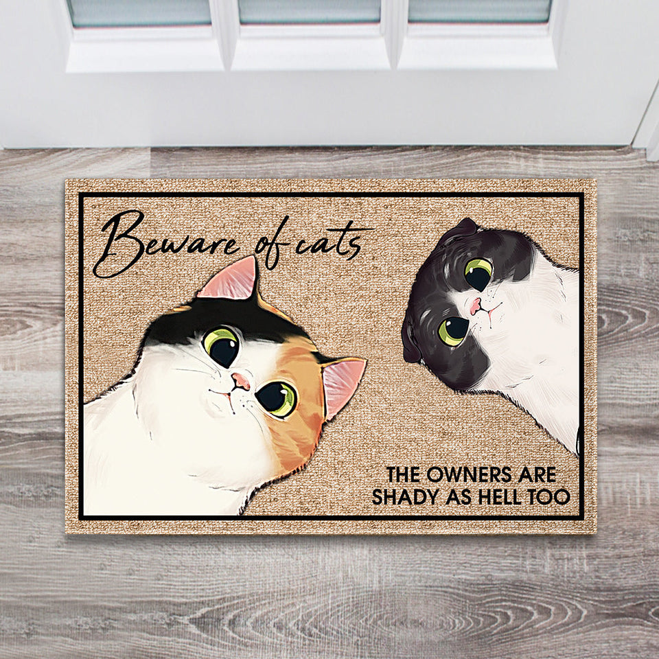 Beware - Personalized Cat Doormat