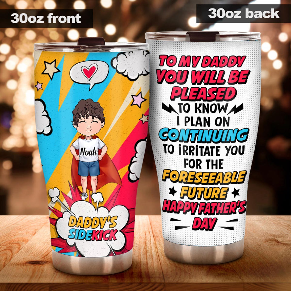 Dear Super Daddy - Personalized Father's Day Father Tumbler