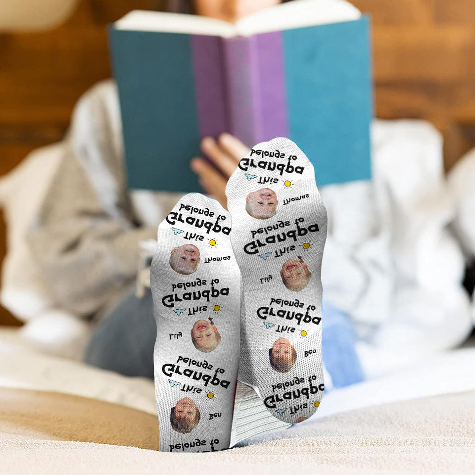 This Dad Belongs To - Gift for dad, grandpa, mom, uncle, aunt, grandma - Personalized Socks