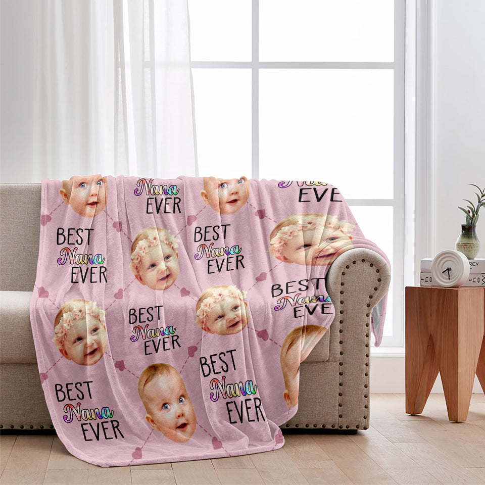 Best Grandma Mom Ever - Gift for grandma, mom, grandma - Personalized Blanket