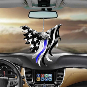 Blue Line - Police Car Ornament (Printed On Both Sides)