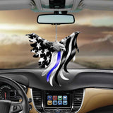 Blue Line - Police Car Ornament (Printed On Both Sides)
