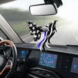 Blue Line - Police Car Ornament (Printed On Both Sides)
