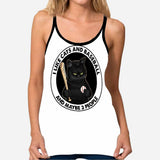 I Like Cats And Baseball Cross Tank Top