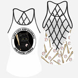 I Like Cats And Baseball Cross Tank Top
