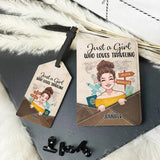 Just A Girl Who Loves Traveling - Personalized Travelling Leather Luggage Tag & Passport Holder