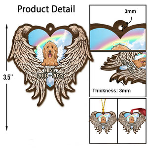 I Will Hold You in My Heart - Personalized Christmas Dog Ornament (Printed On Both Sides)
