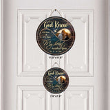 God Knew My Heart Needed You - Personalized Couple Round Wood Sign