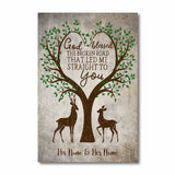 God Blessed The Broken Road - Personalized Couple Hunting Poster