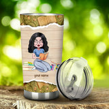 And She Lived Happily Ever After - Personalized Book Tumbler