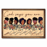 God Says You Are  - African American Poster 062021