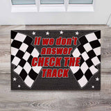 Check The Track - Racing Personalized Doormat 062021