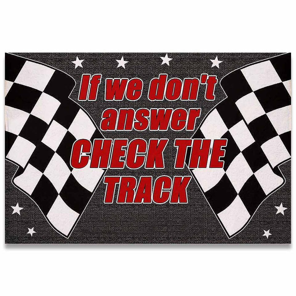 Check The Track - Racing Personalized Doormat 062021