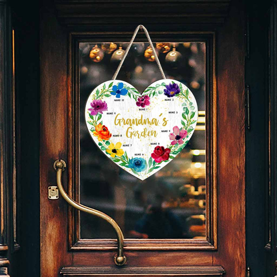 Grandma's Garden - Personalized Wood Sign