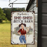 Horse Girl Barn - Personalized Horse Rectangle Metal Sign